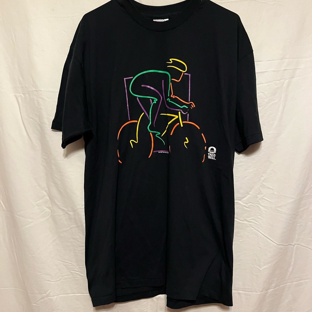 1990 Taco Bell Cycling Graphic Tee - Size XL